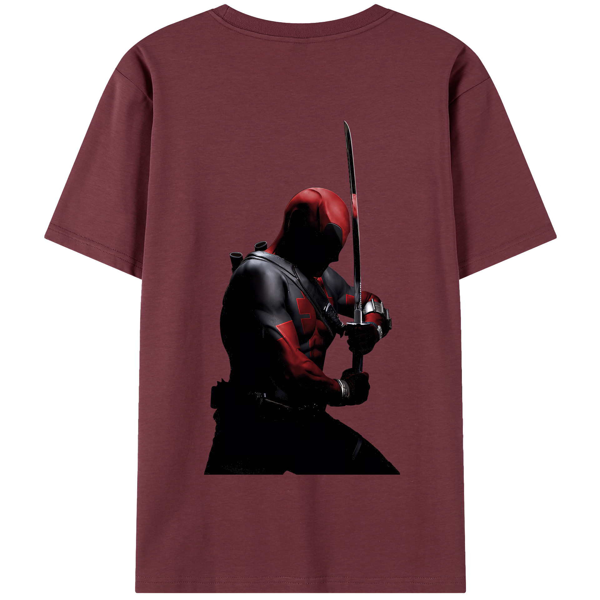 （画像用） Deadpool デッドプール 綿100％半袖Tシャツ（背面プリント）